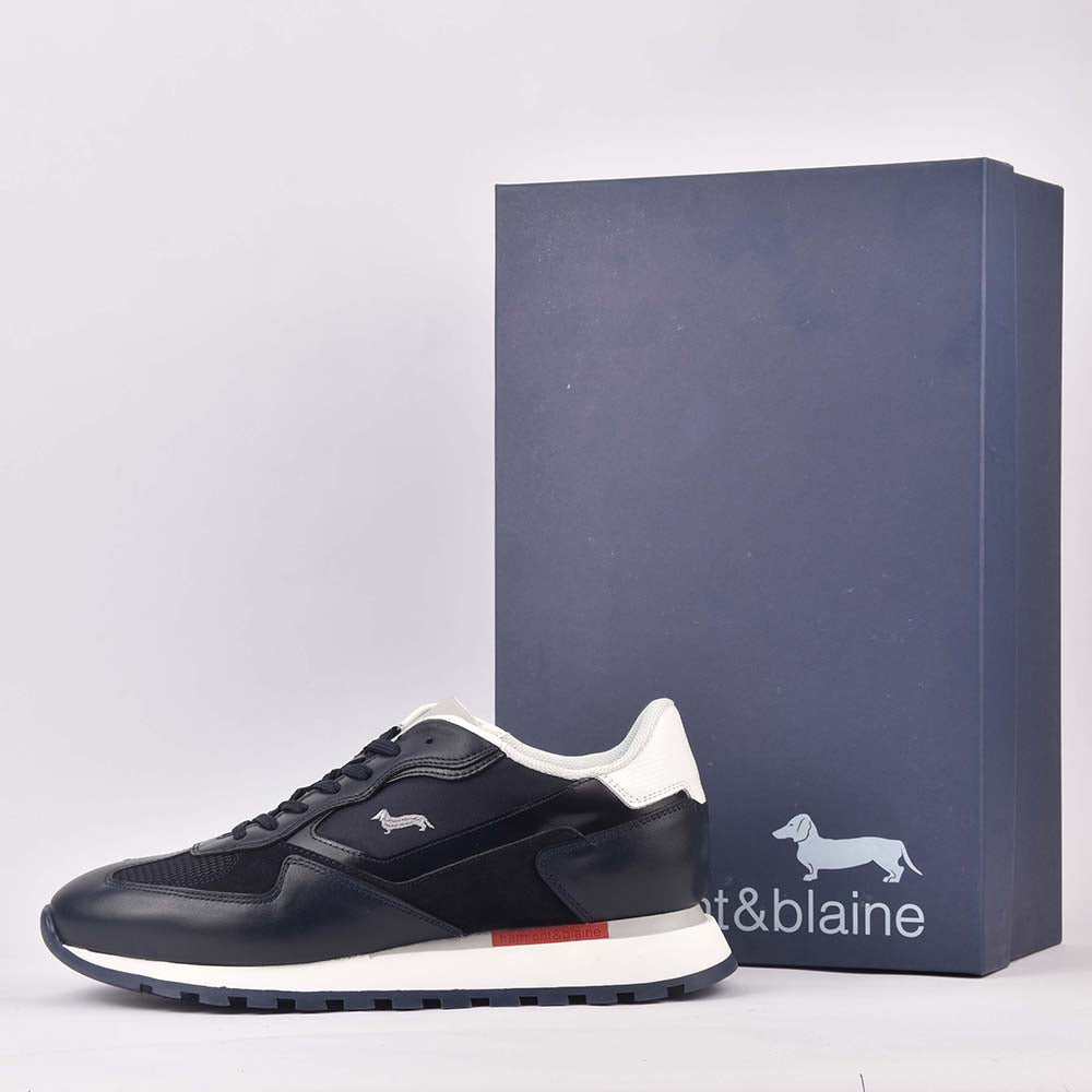 HARMONT AND BLAINE SCARPA UOMO CALF  BLU